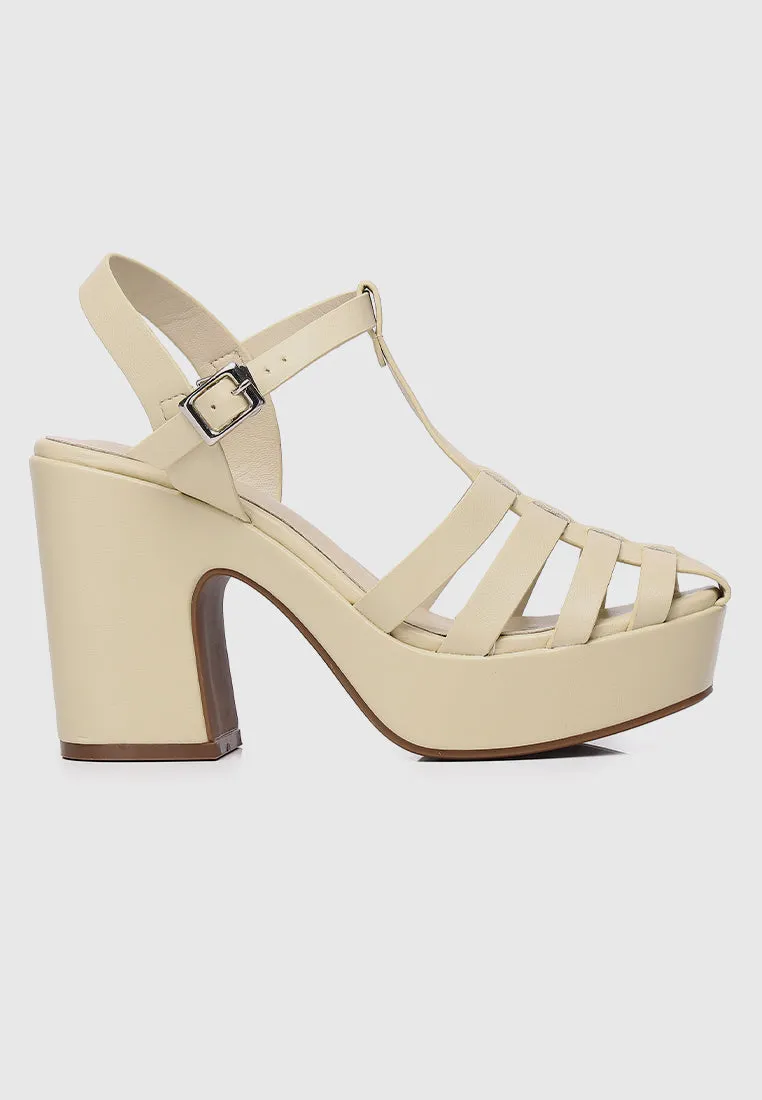 Poppy Platform Sandals (Light Yellow)