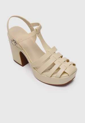 Poppy Platform Sandals (Light Yellow)