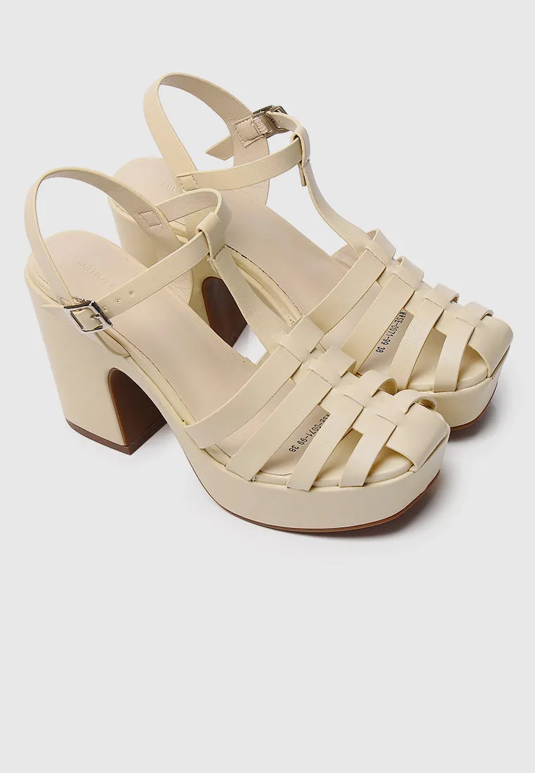 Poppy Platform Sandals (Light Yellow)