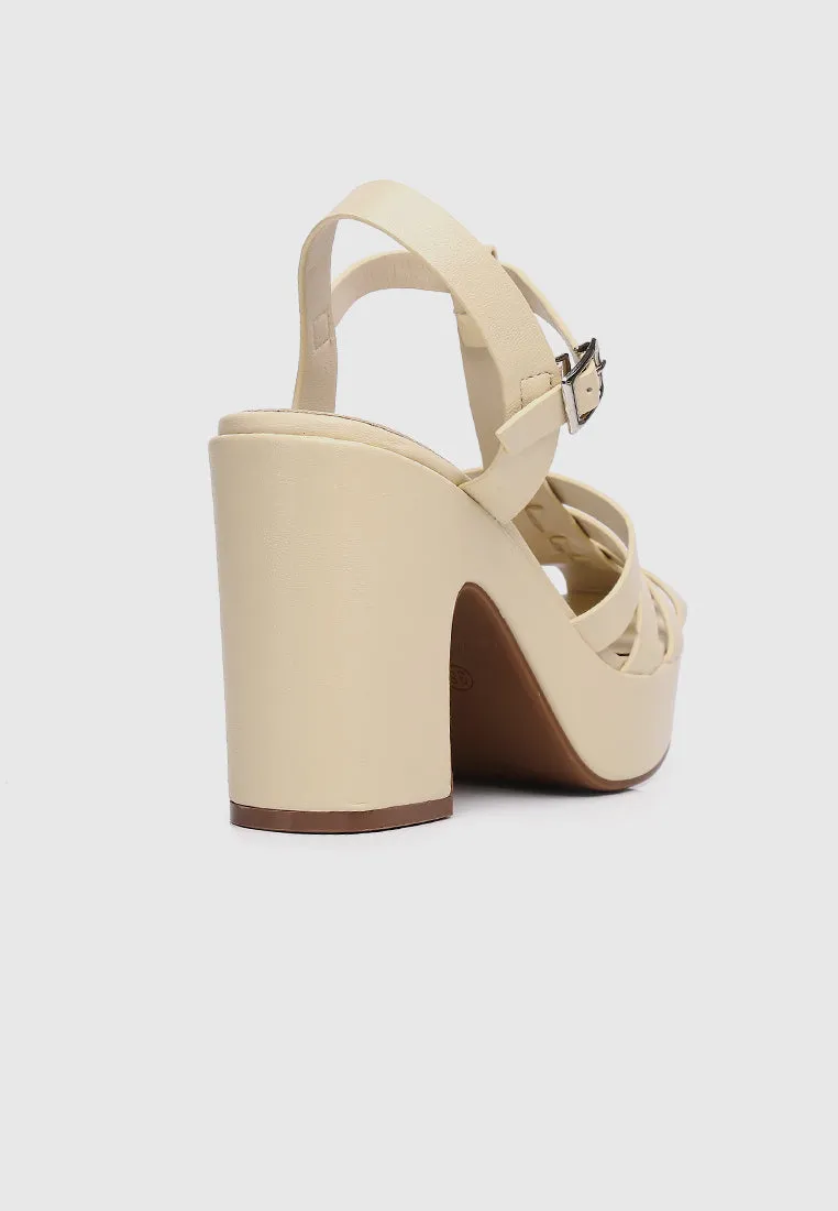 Poppy Platform Sandals (Light Yellow)