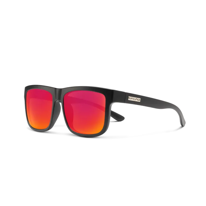 Quiver - Matte Black   Polarized Red Mirror Lenses
