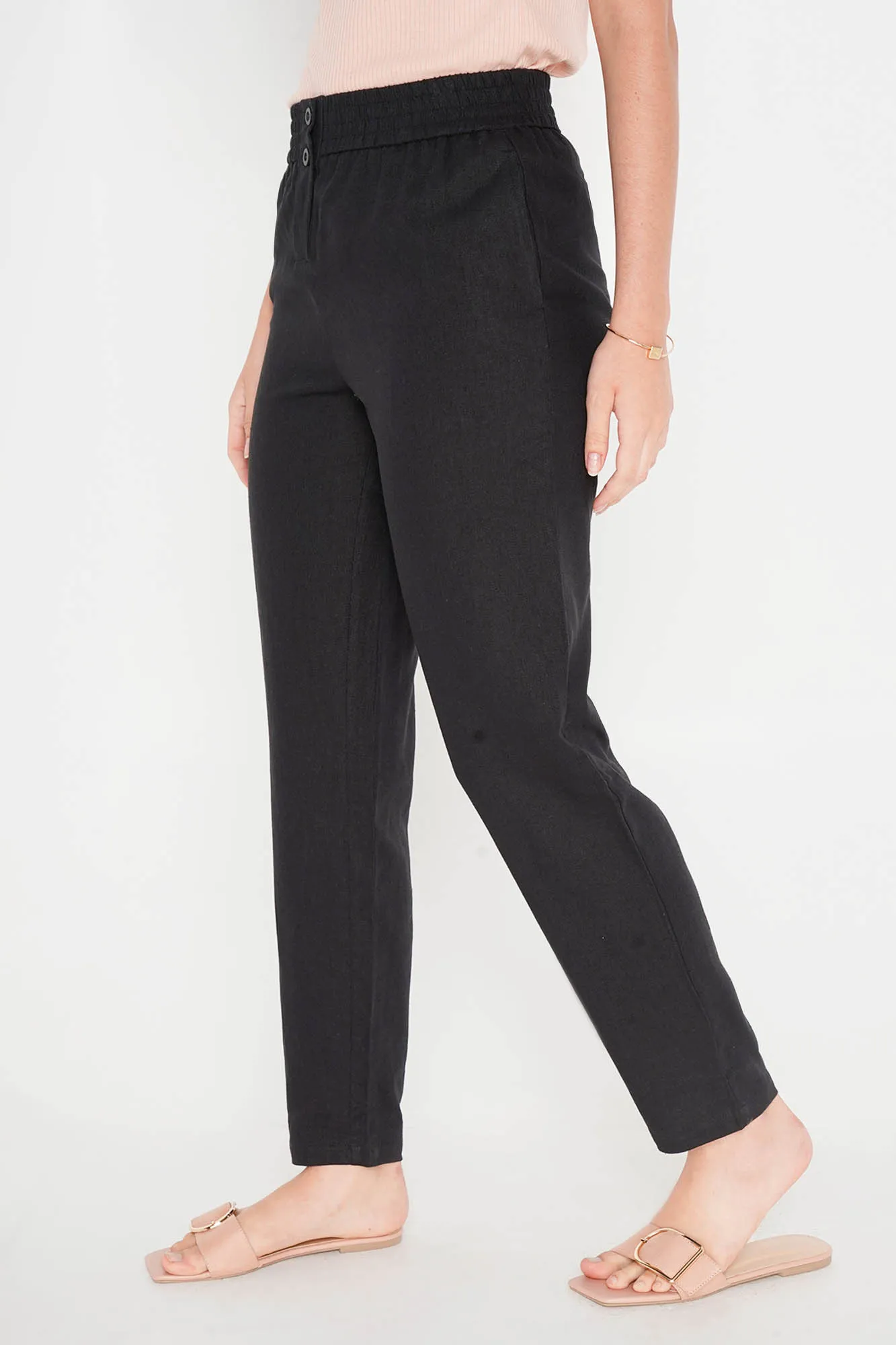 REFORME Linen Ankle Length Cozy Pants
