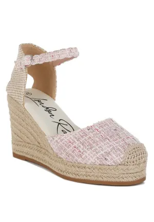 Regatta Tweed Round Toe Woven Wedges
