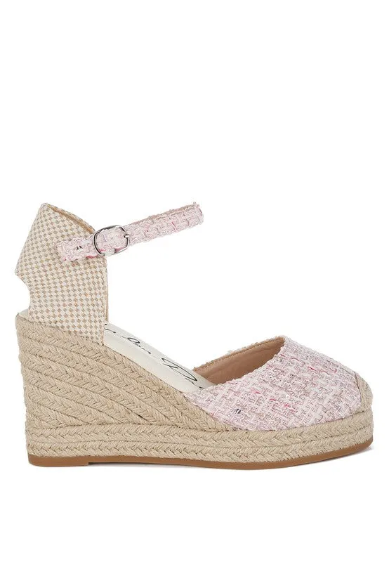 Regatta Tweed Round Toe Woven Wedges