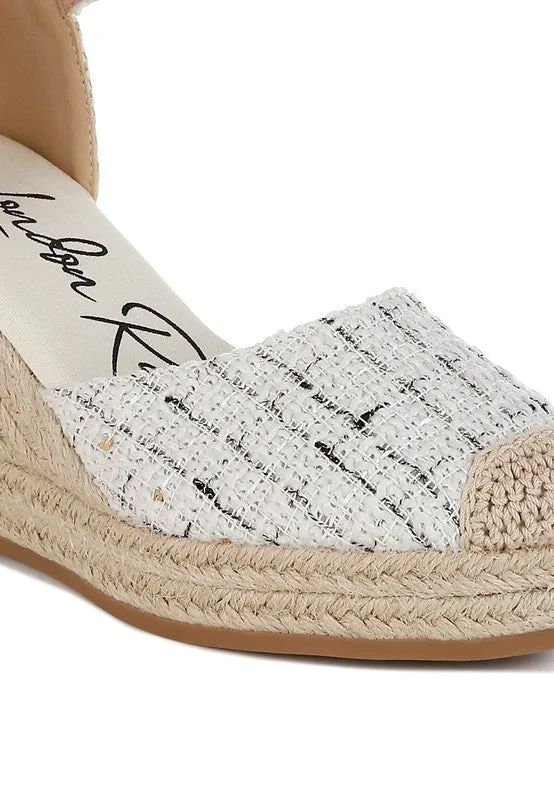 Regatta Tweed Round Toe Woven Wedges