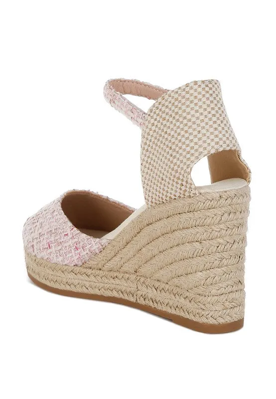 Regatta Tweed Round Toe Woven Wedges