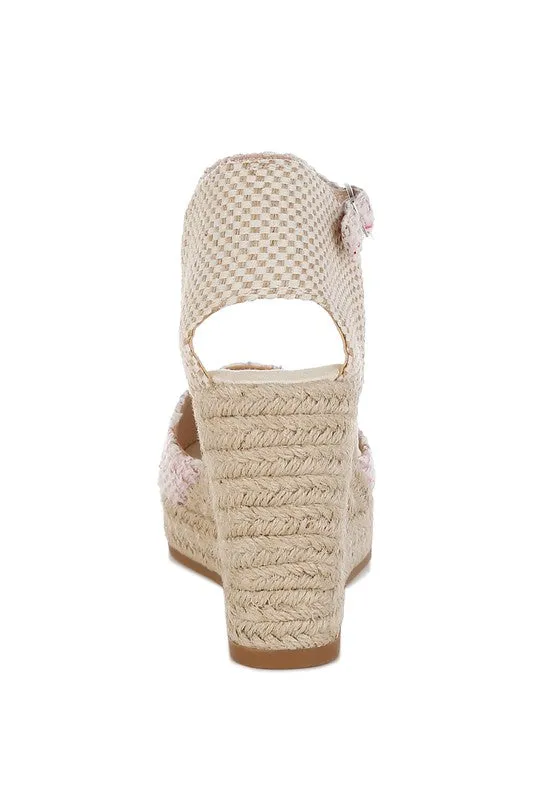 Regatta Tweed Round Toe Woven Wedges