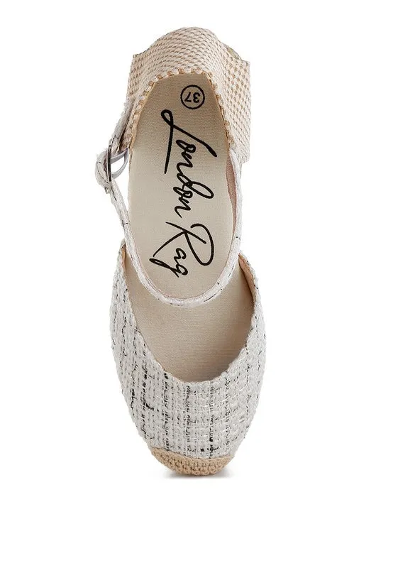 Regatta Tweed Round Toe Woven Wedges