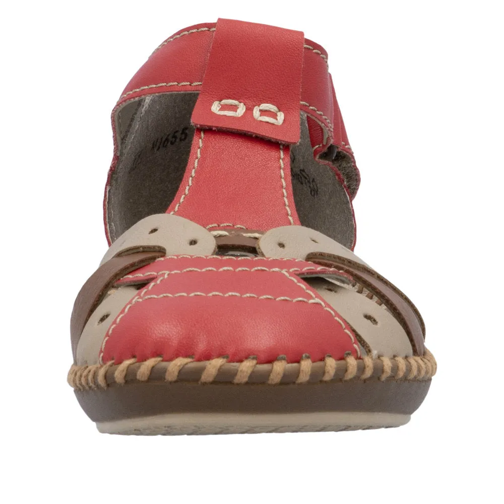 Rieker - M1655-33 - Rosso/Beige/Cayenne - Sandals