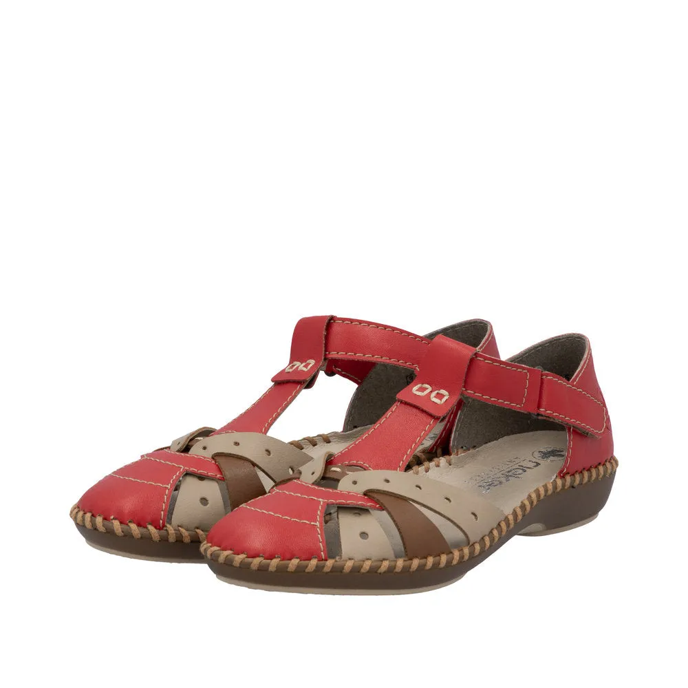 Rieker - M1655-33 - Rosso/Beige/Cayenne - Sandals