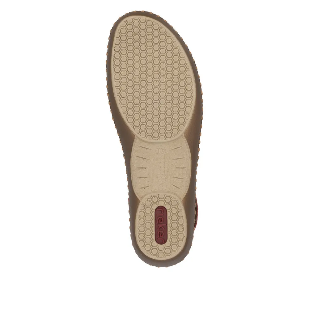 Rieker - M1655-33 - Rosso/Beige/Cayenne - Sandals
