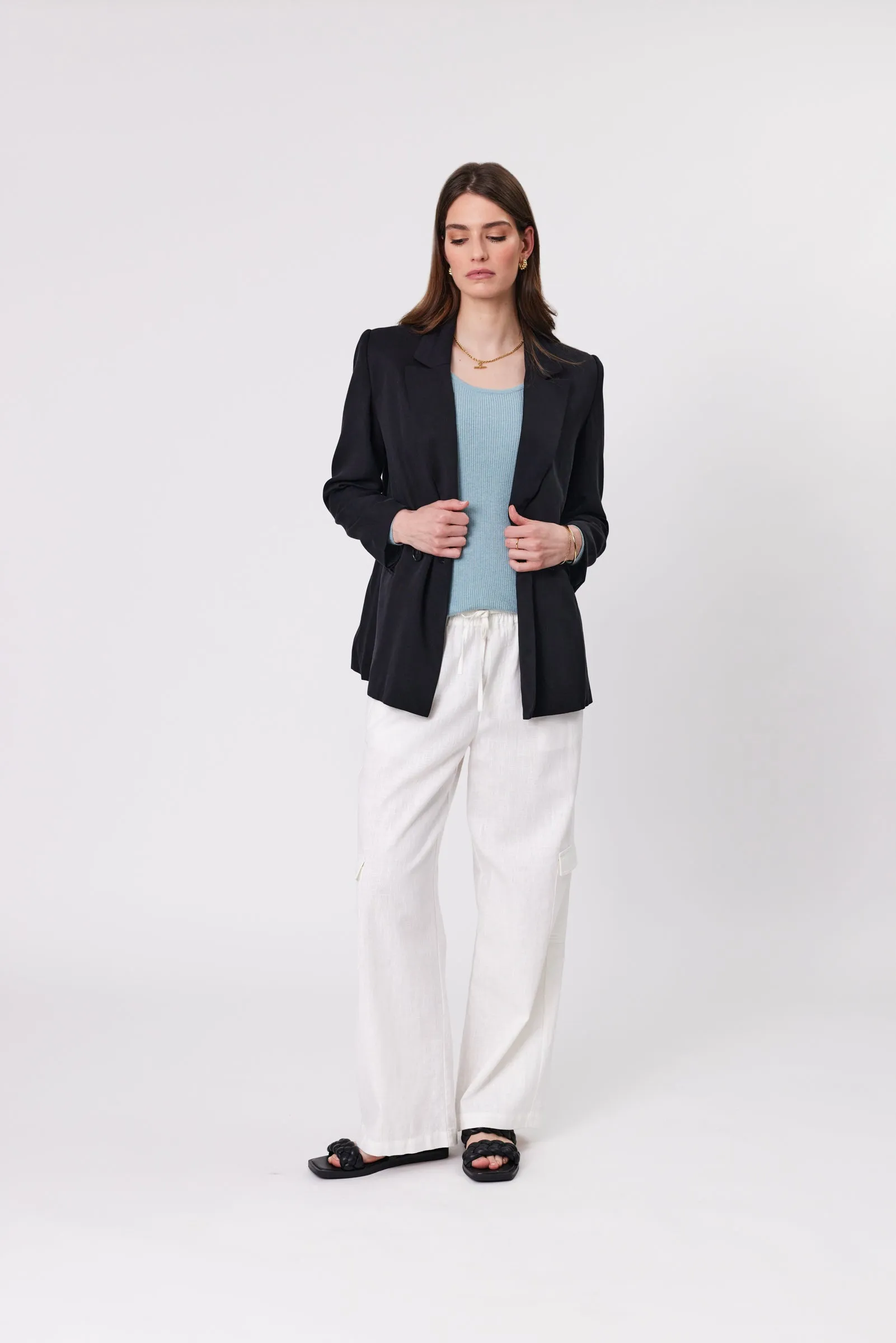 Roma Cargo Pant - White