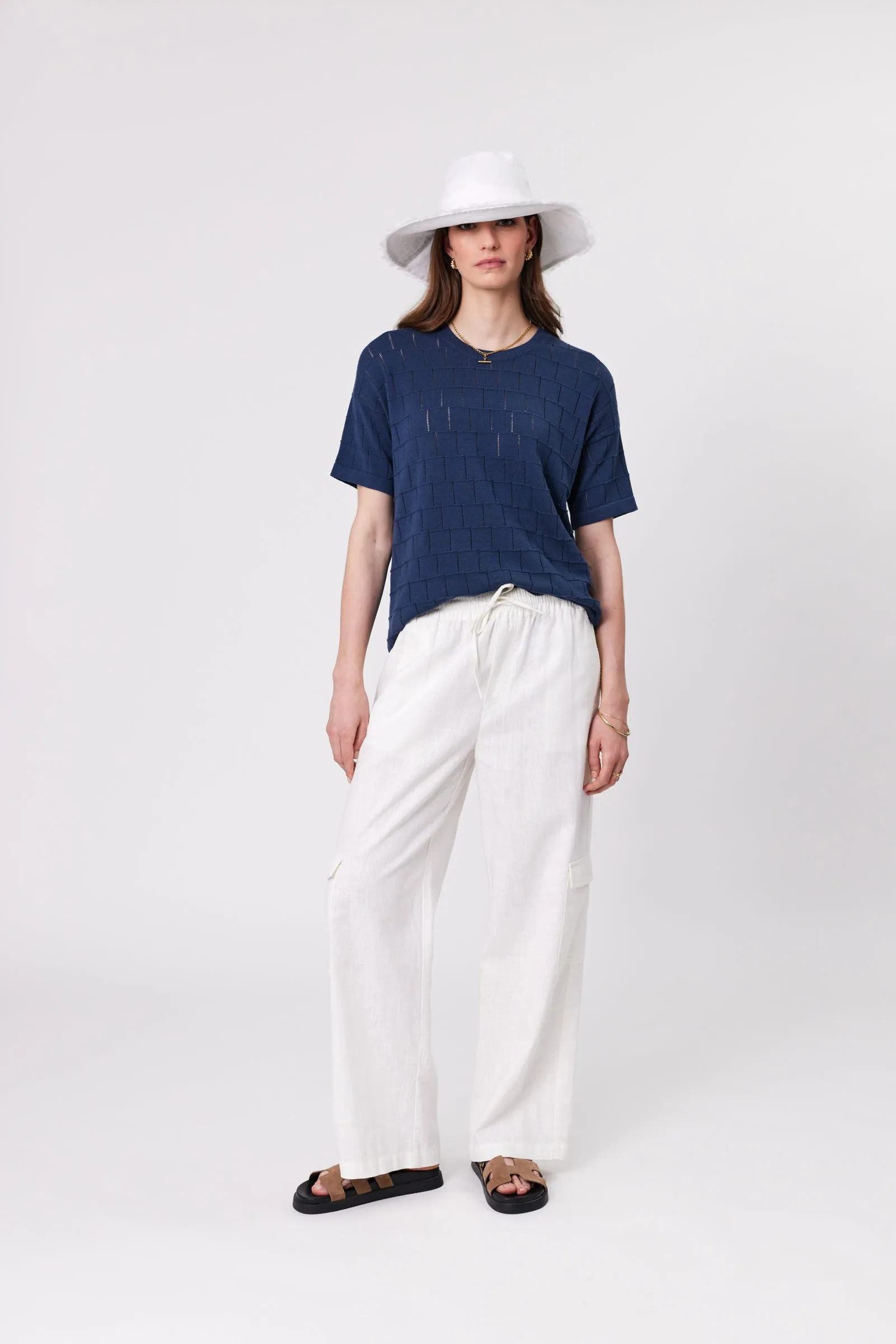Roma Cargo Pant - White