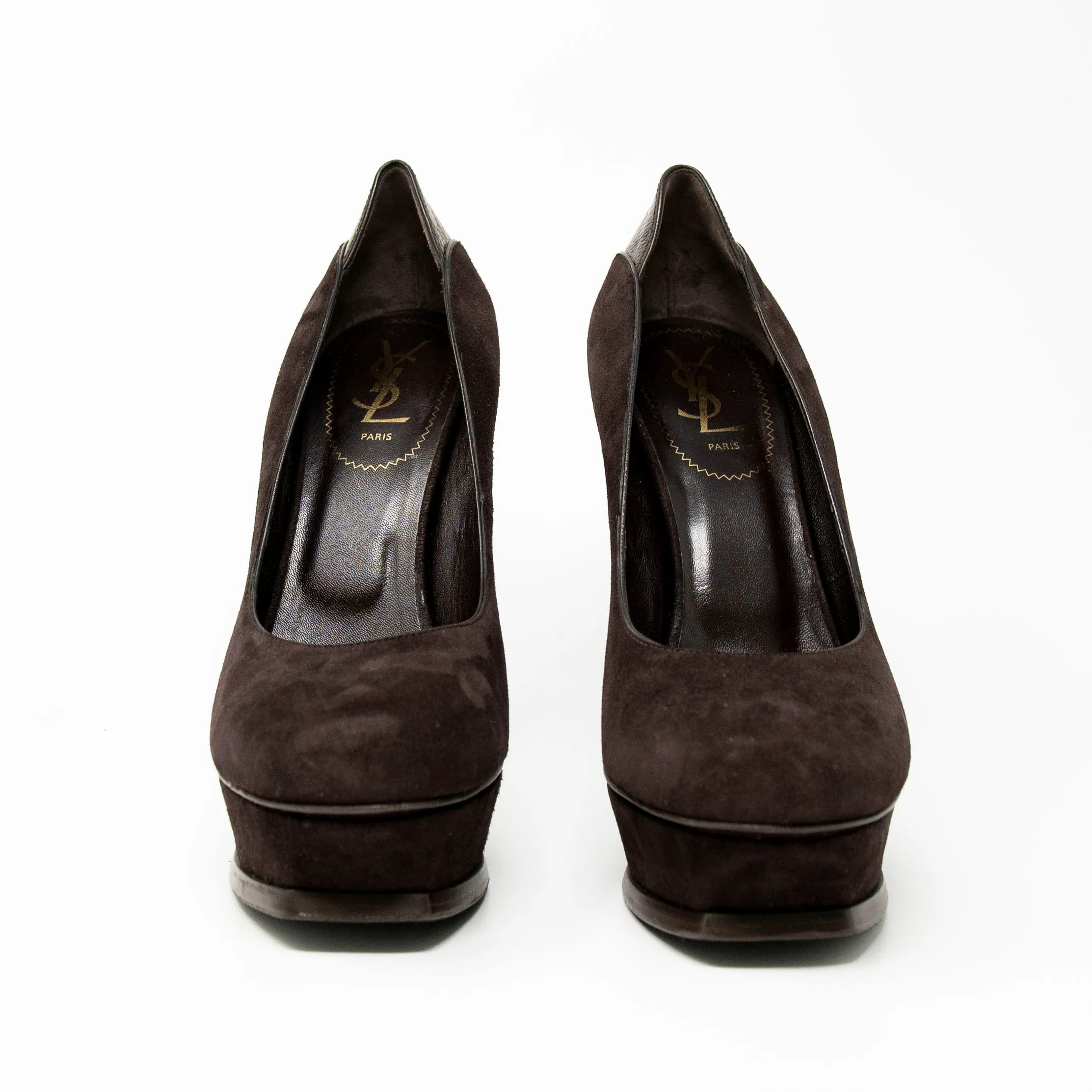 Saint Laurent Brown Tribute Pumps 41