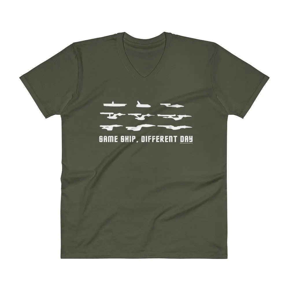 Same Ship Different Day V-Neck T-Shirt