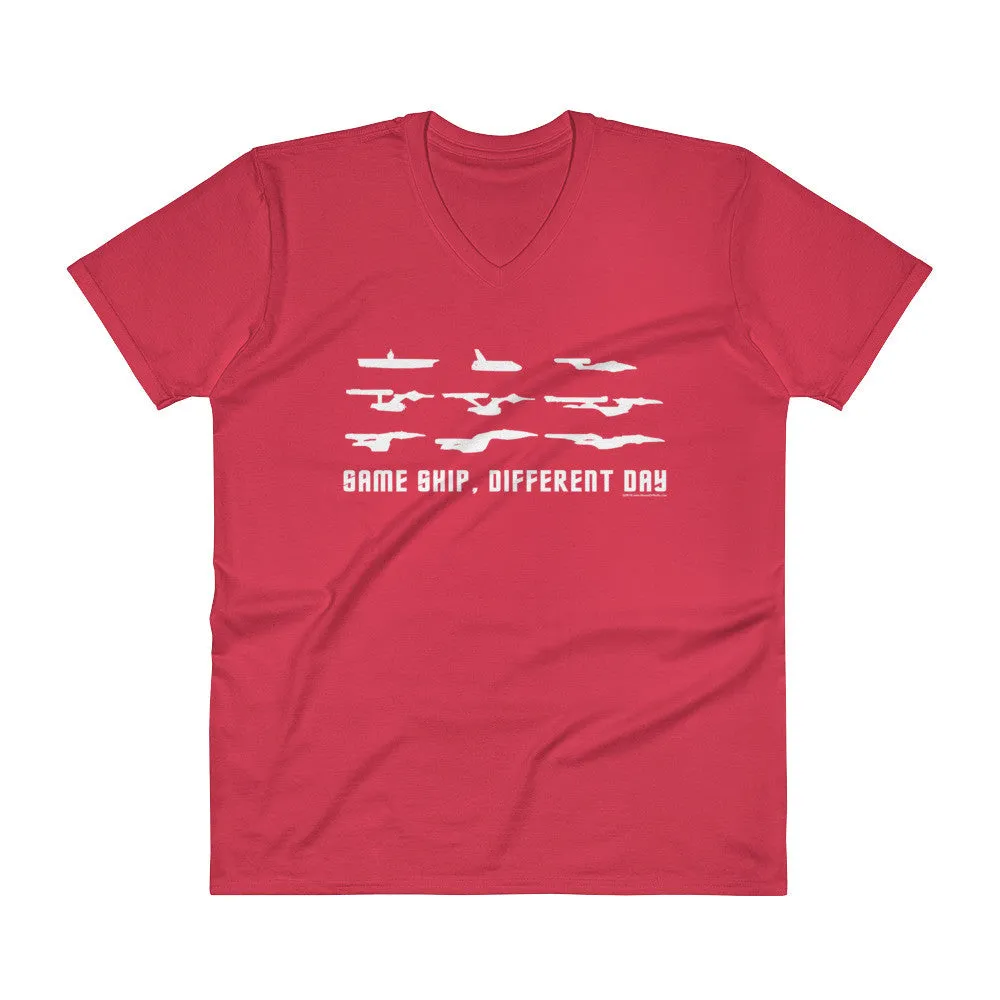 Same Ship Different Day V-Neck T-Shirt