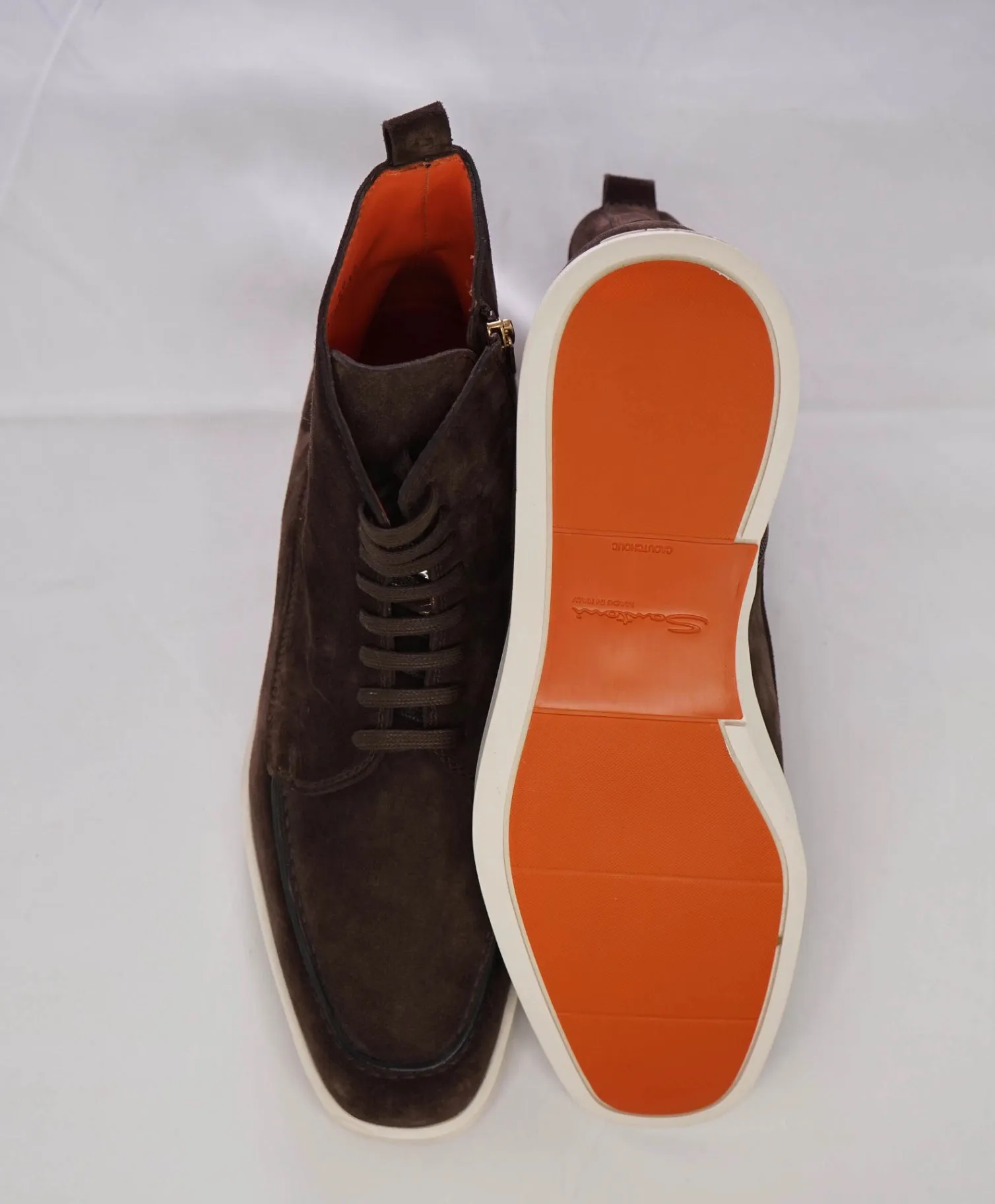 Santoni Brown Suede "DETROIT" Sneaker Boots U.S. 12 UK 11