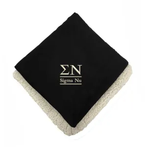 Sigma Nu Sherpa Lined Blanket