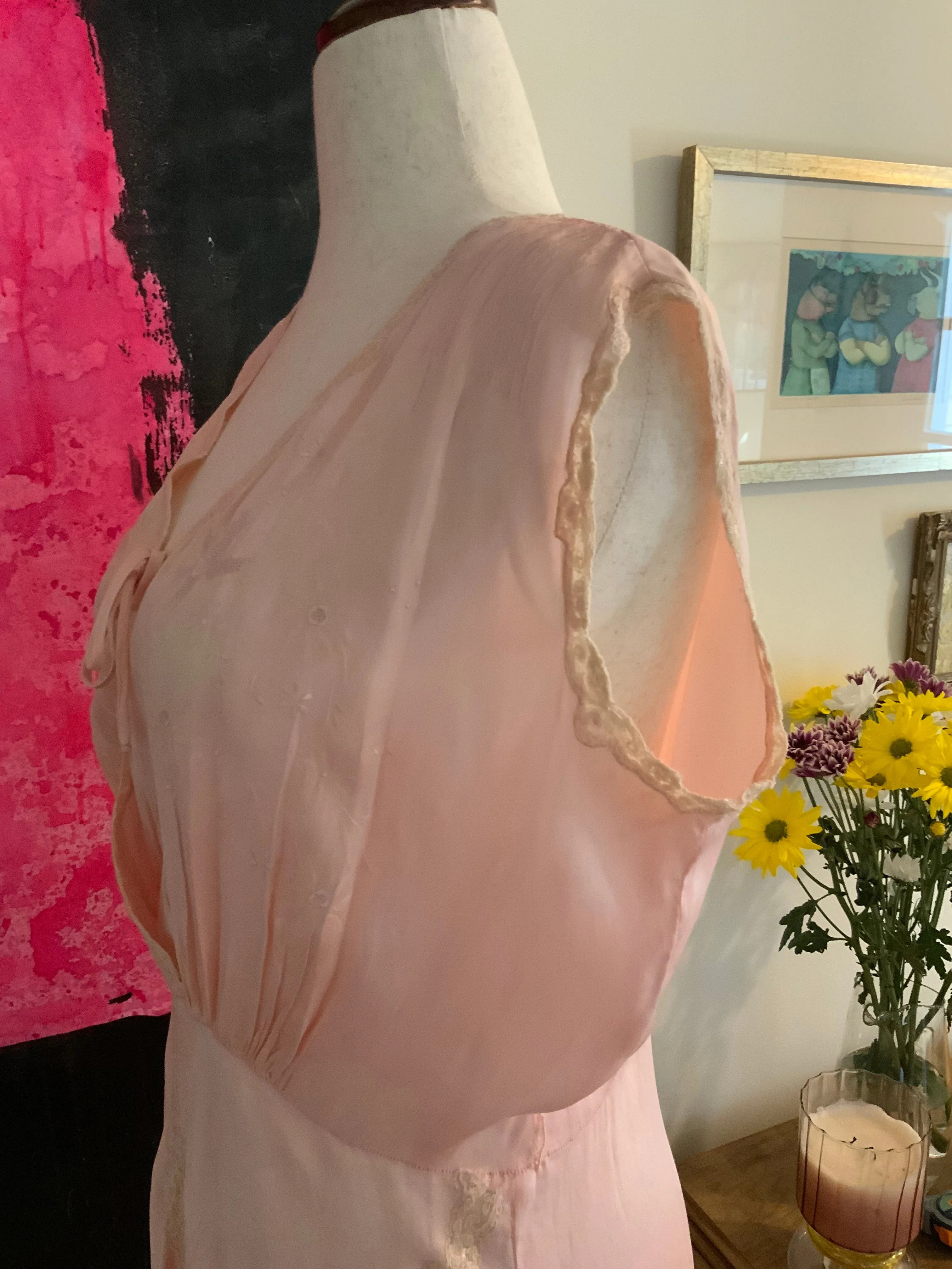 Silk Nightgown / Dress - 40s - 40T