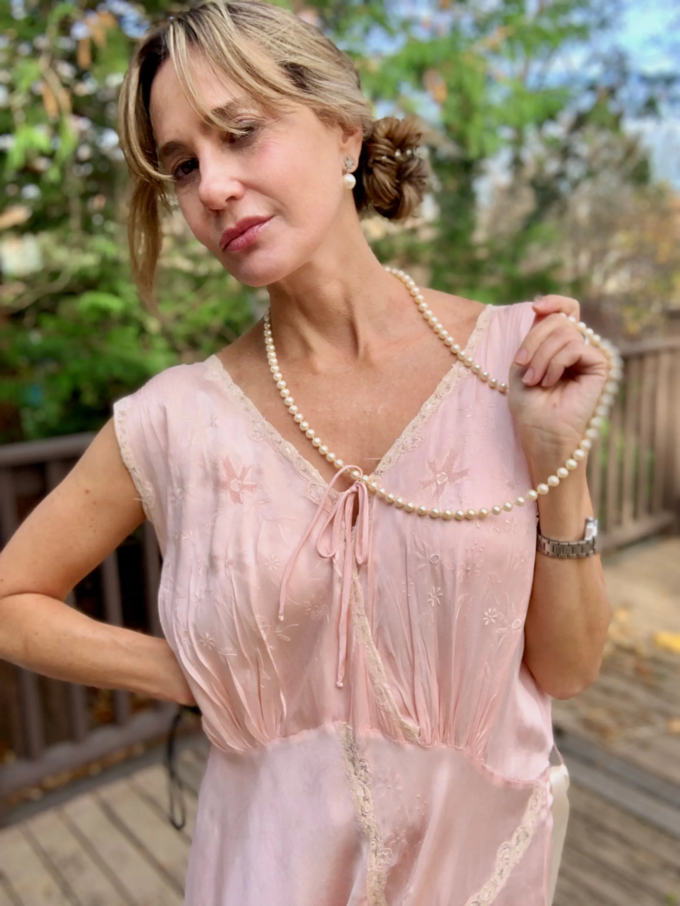 Silk Nightgown / Dress - 40s - 40T