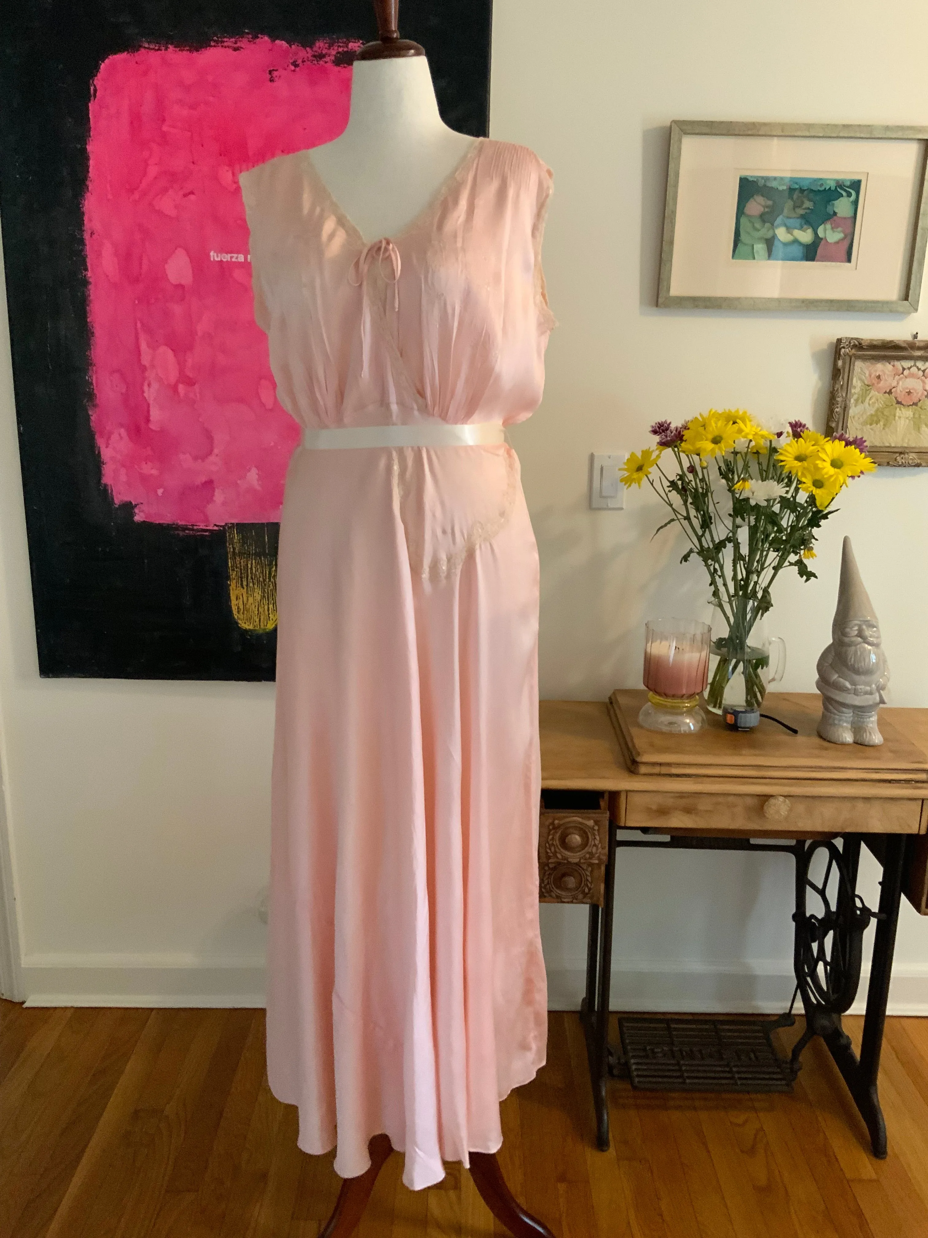 Silk Nightgown / Dress - 40s - 40T