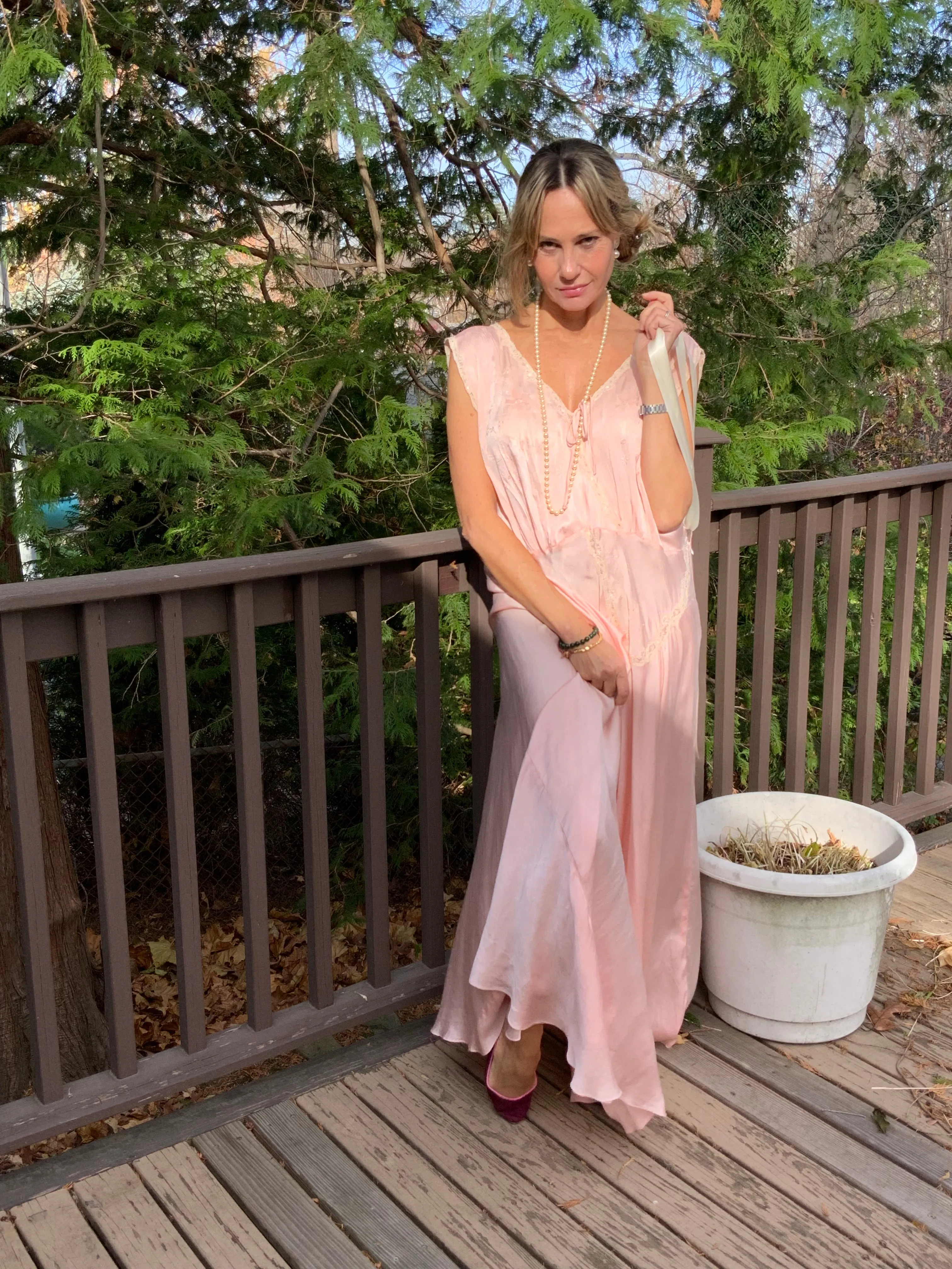 Silk Nightgown / Dress - 40s - 40T