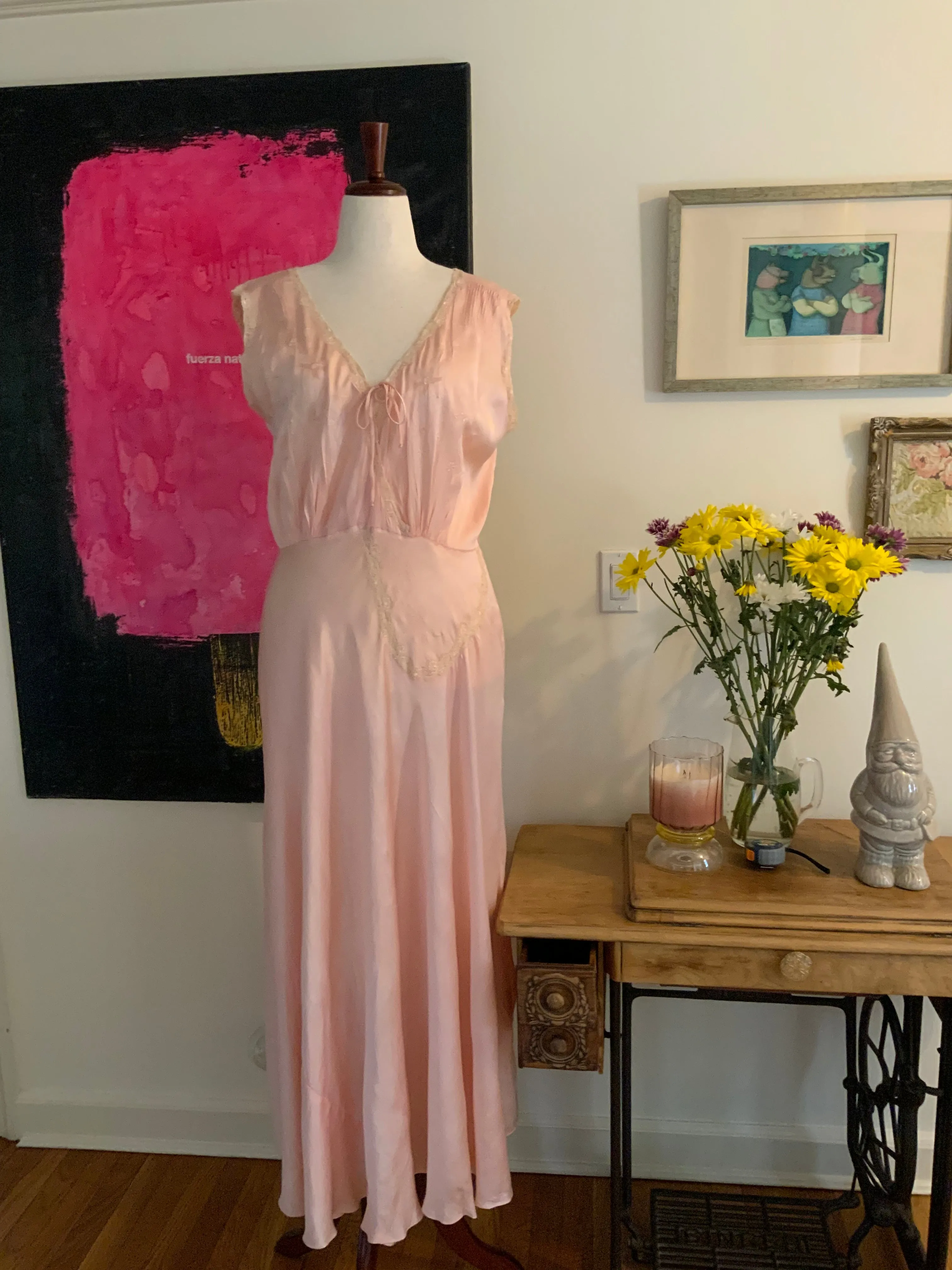 Silk Nightgown / Dress - 40s - 40T