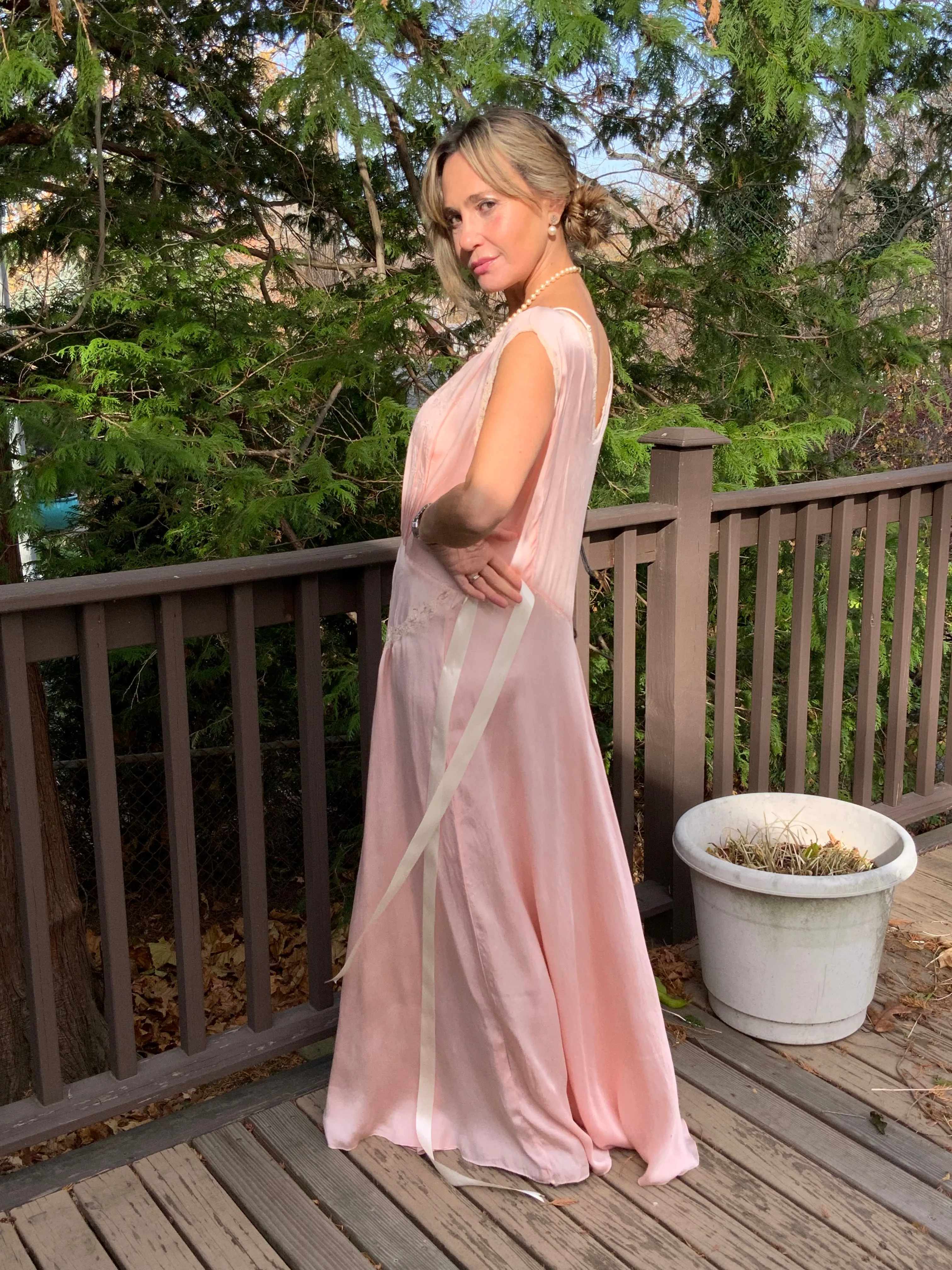 Silk Nightgown / Dress - 40s - 40T