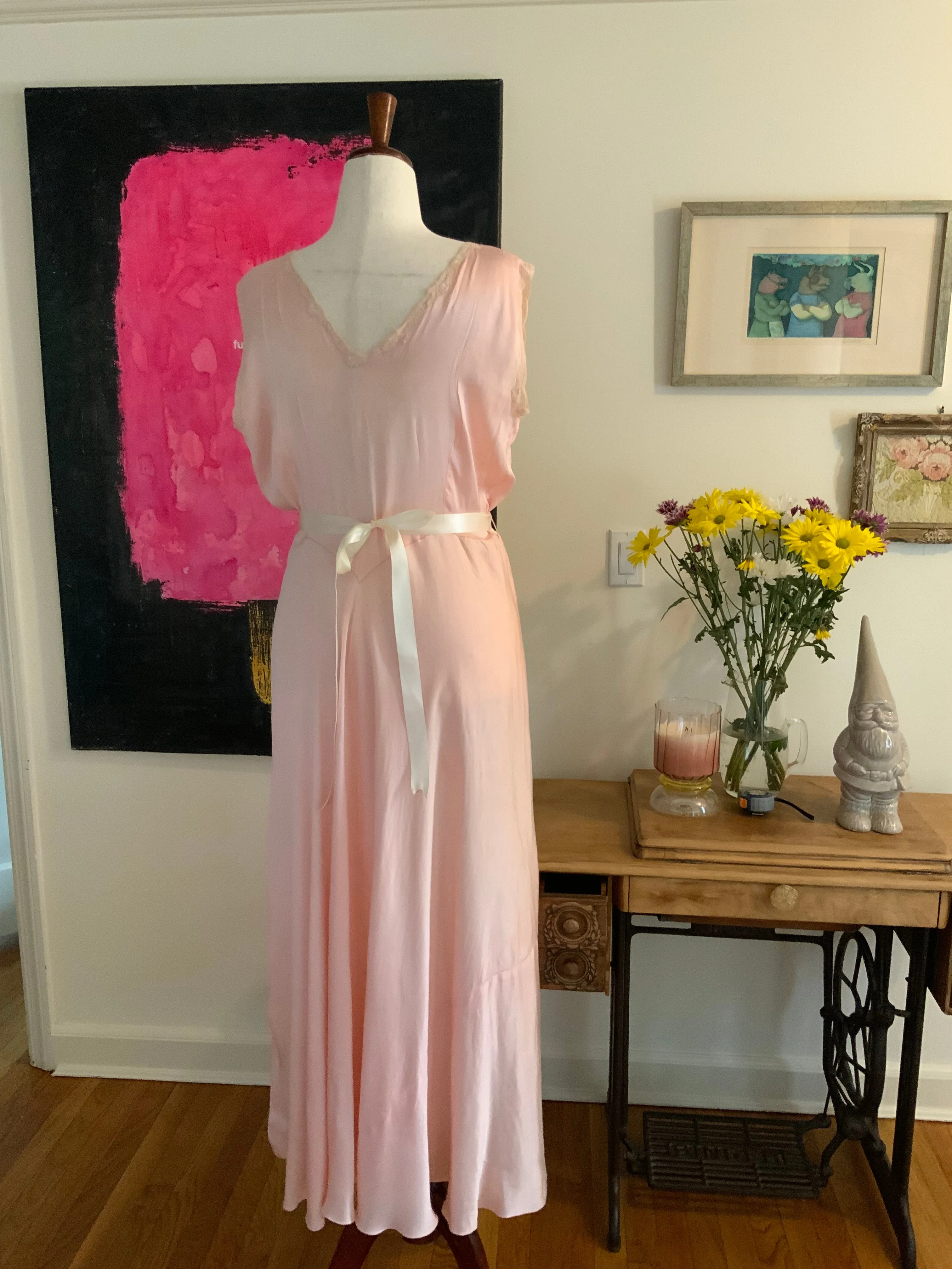 Silk Nightgown / Dress - 40s - 40T