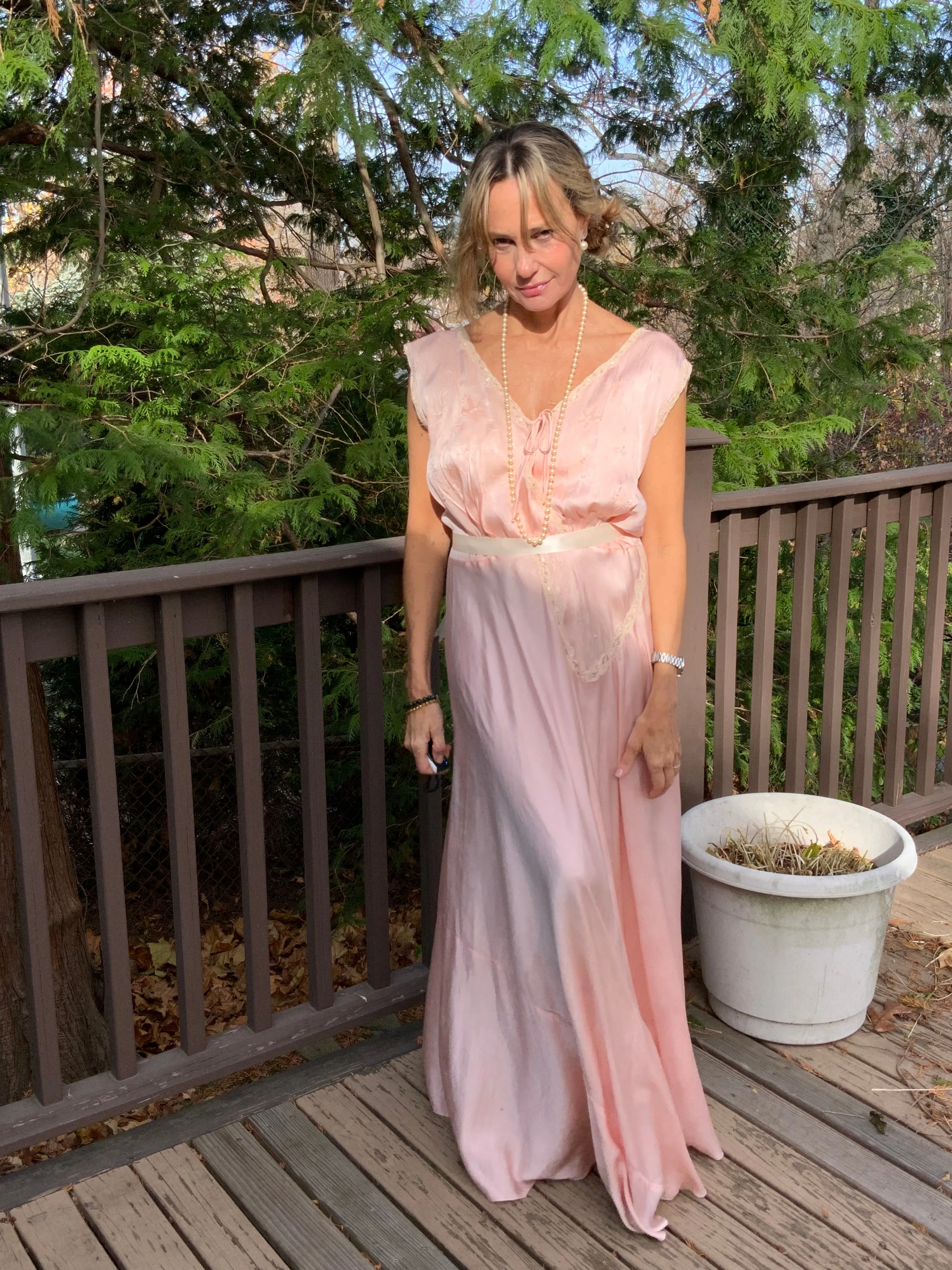 Silk Nightgown / Dress - 40s - 40T