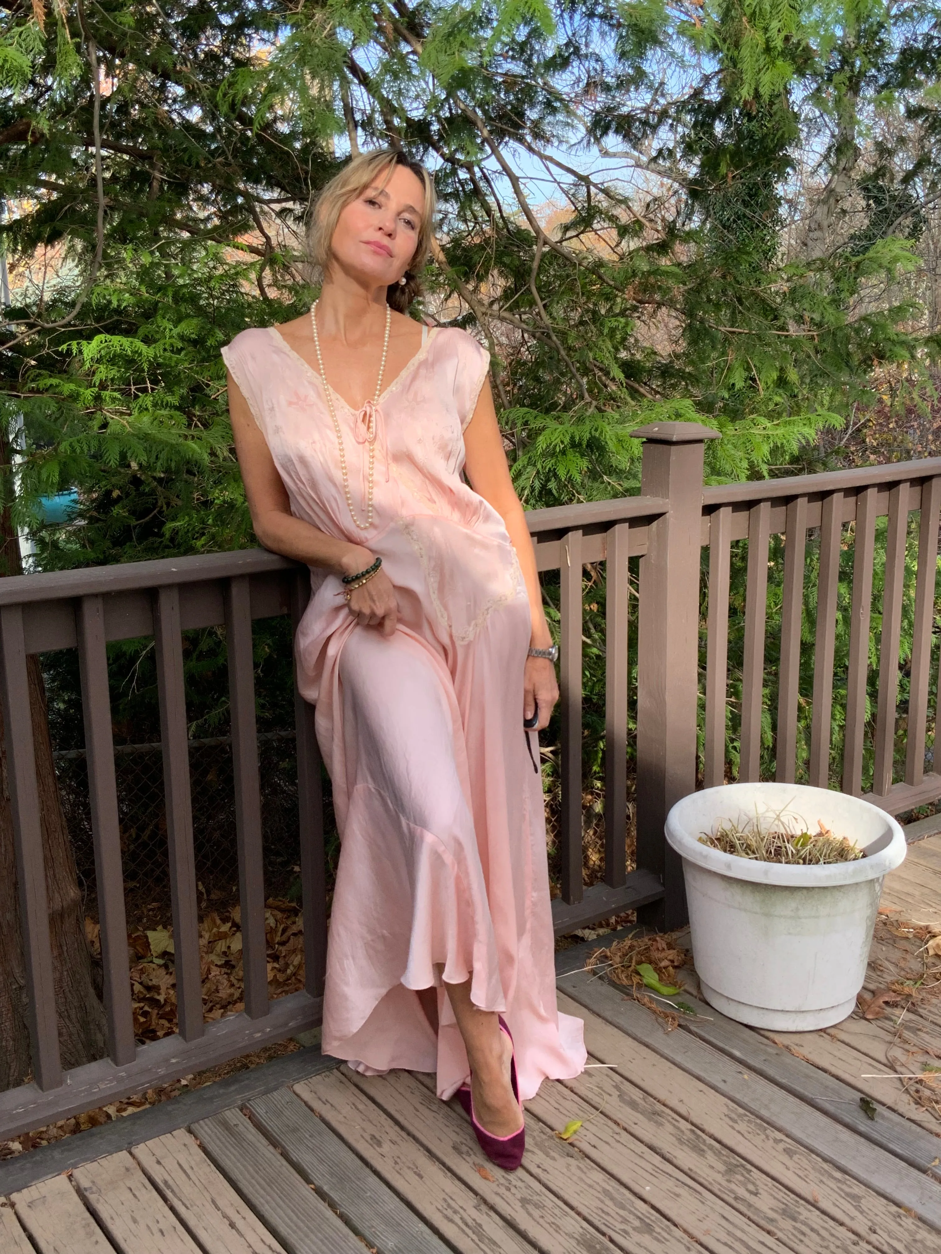 Silk Nightgown / Dress - 40s - 40T
