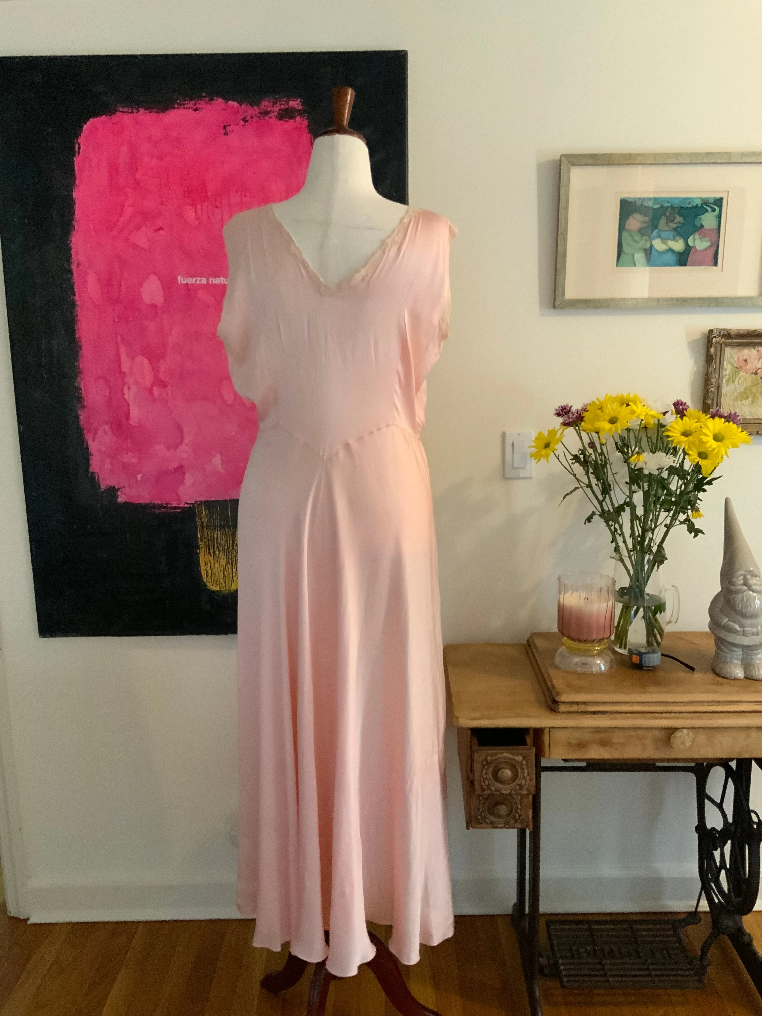 Silk Nightgown / Dress - 40s - 40T