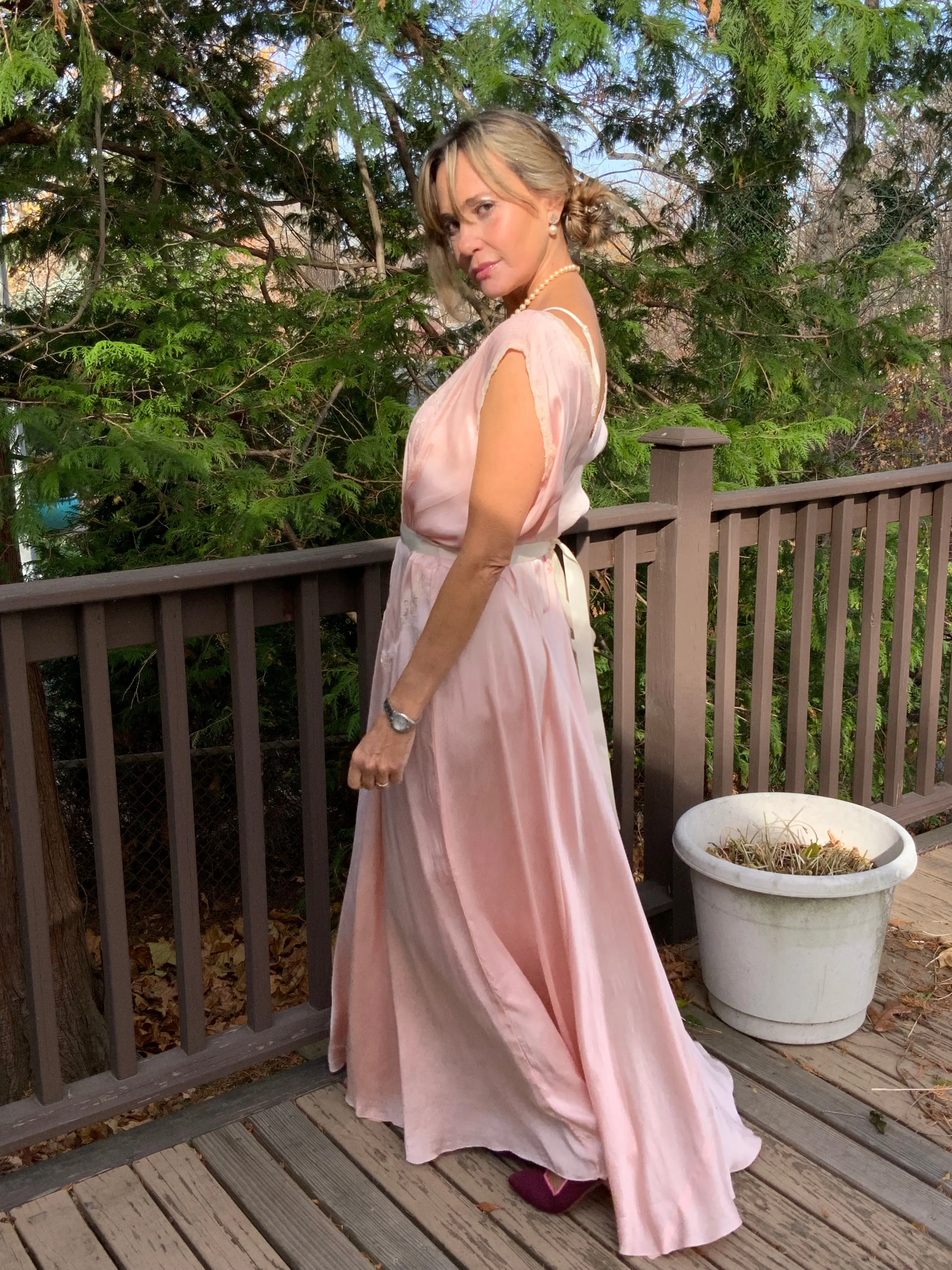 Silk Nightgown / Dress - 40s - 40T