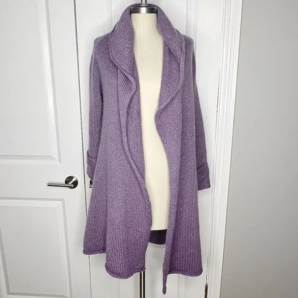 Soft Surroundings Telluride Wool Alpaca Topper Open Front Cardigan Sweater Small