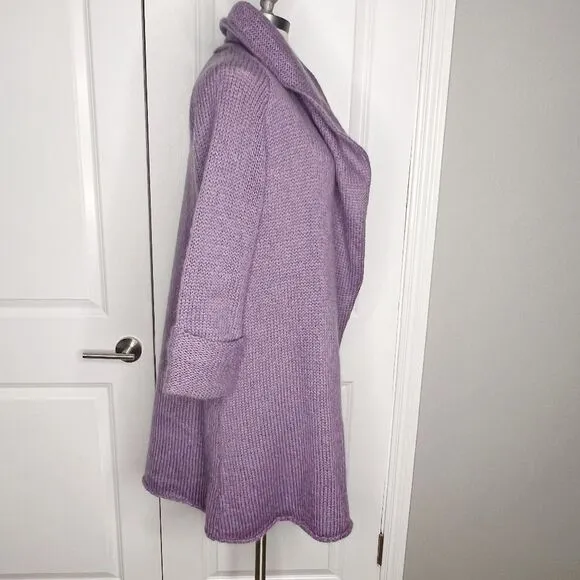 Soft Surroundings Telluride Wool Alpaca Topper Open Front Cardigan Sweater Small