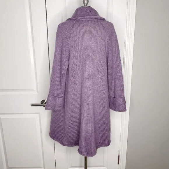 Soft Surroundings Telluride Wool Alpaca Topper Open Front Cardigan Sweater Small