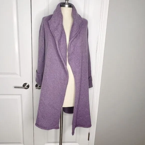 Soft Surroundings Telluride Wool Alpaca Topper Open Front Cardigan Sweater Small