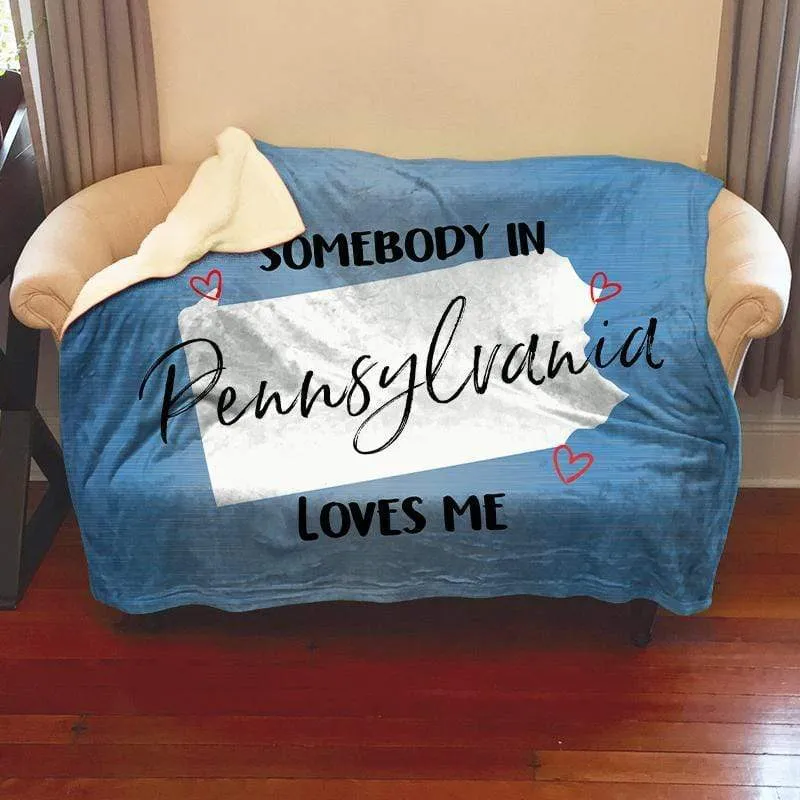 Somebody Loves Me (CUSTOM) Cozy Fleece Blankets