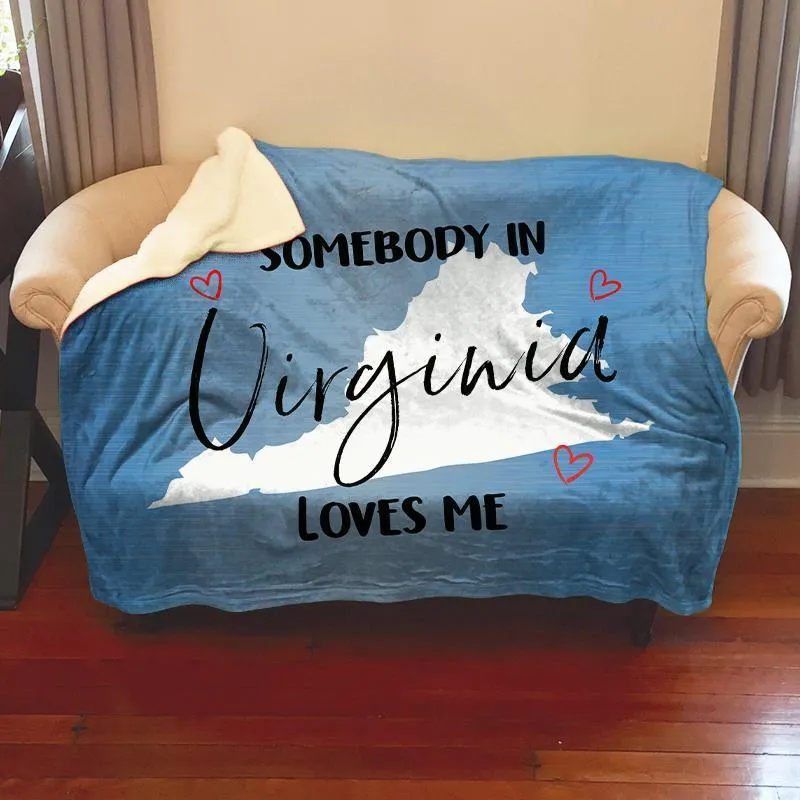 Somebody Loves Me (CUSTOM) Cozy Fleece Blankets