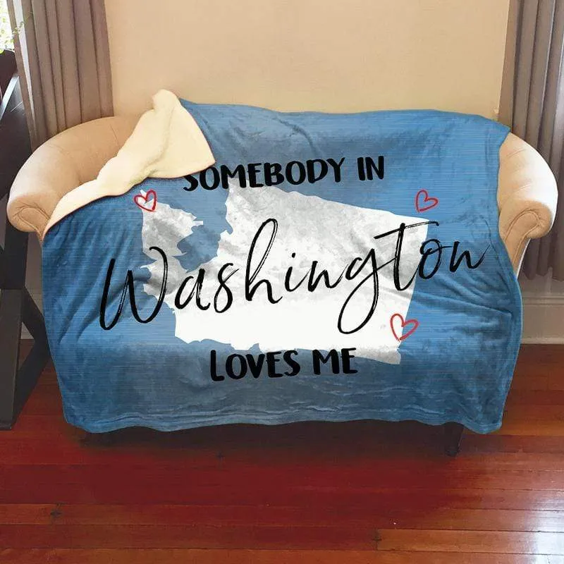 Somebody Loves Me (CUSTOM) Cozy Fleece Blankets