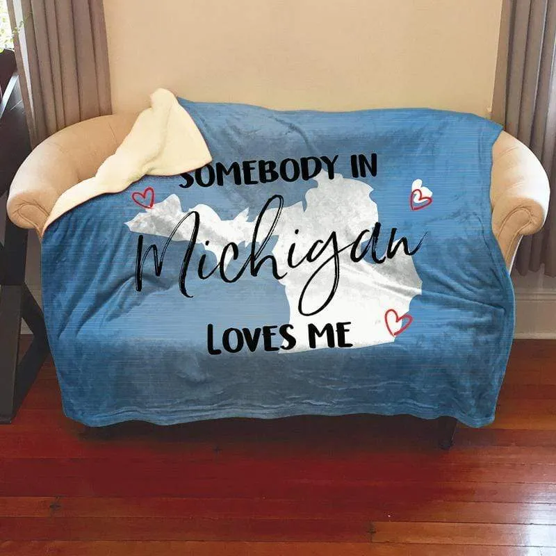 Somebody Loves Me (CUSTOM) Cozy Fleece Blankets