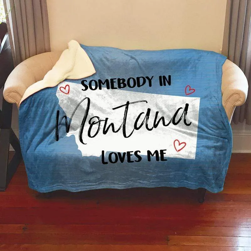 Somebody Loves Me (CUSTOM) Cozy Fleece Blankets