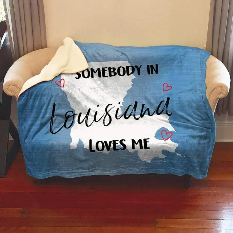 Somebody Loves Me (CUSTOM) Cozy Fleece Blankets