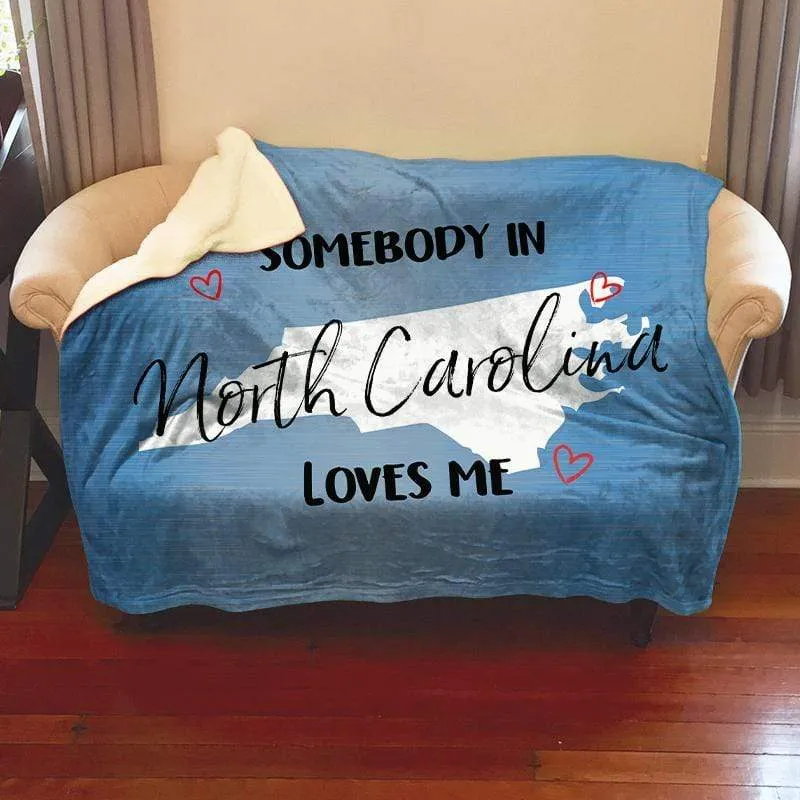 Somebody Loves Me (CUSTOM) Cozy Fleece Blankets