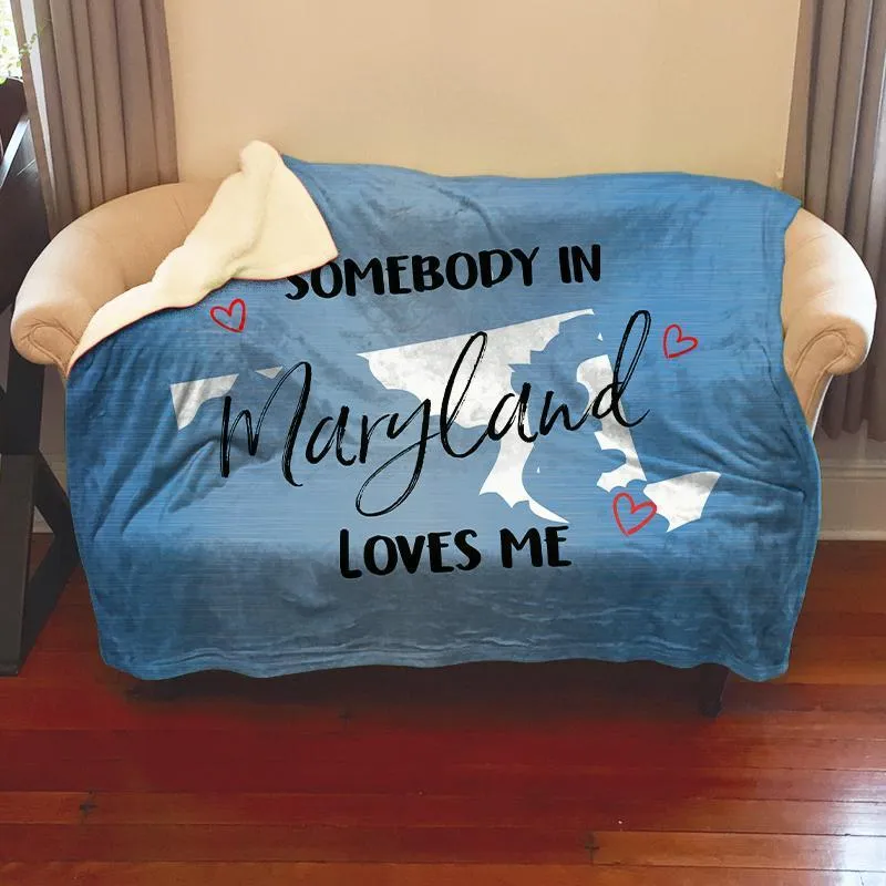 Somebody Loves Me (CUSTOM) Cozy Fleece Blankets