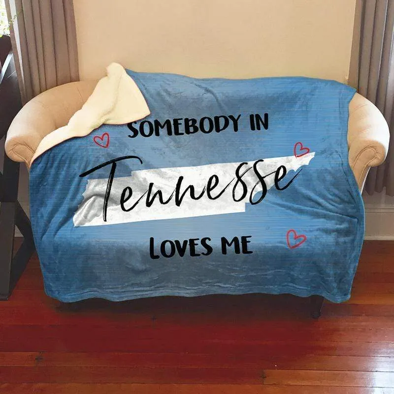 Somebody Loves Me (CUSTOM) Cozy Fleece Blankets