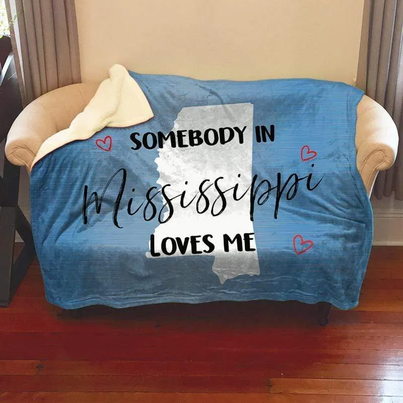 Somebody Loves Me (CUSTOM) Cozy Fleece Blankets
