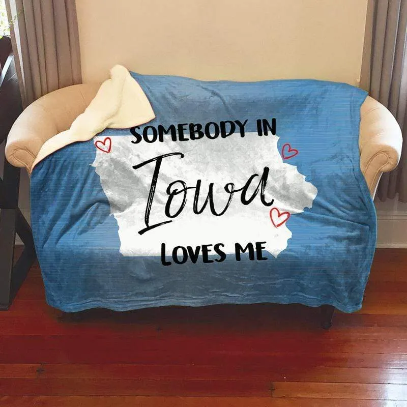 Somebody Loves Me (CUSTOM) Cozy Fleece Blankets