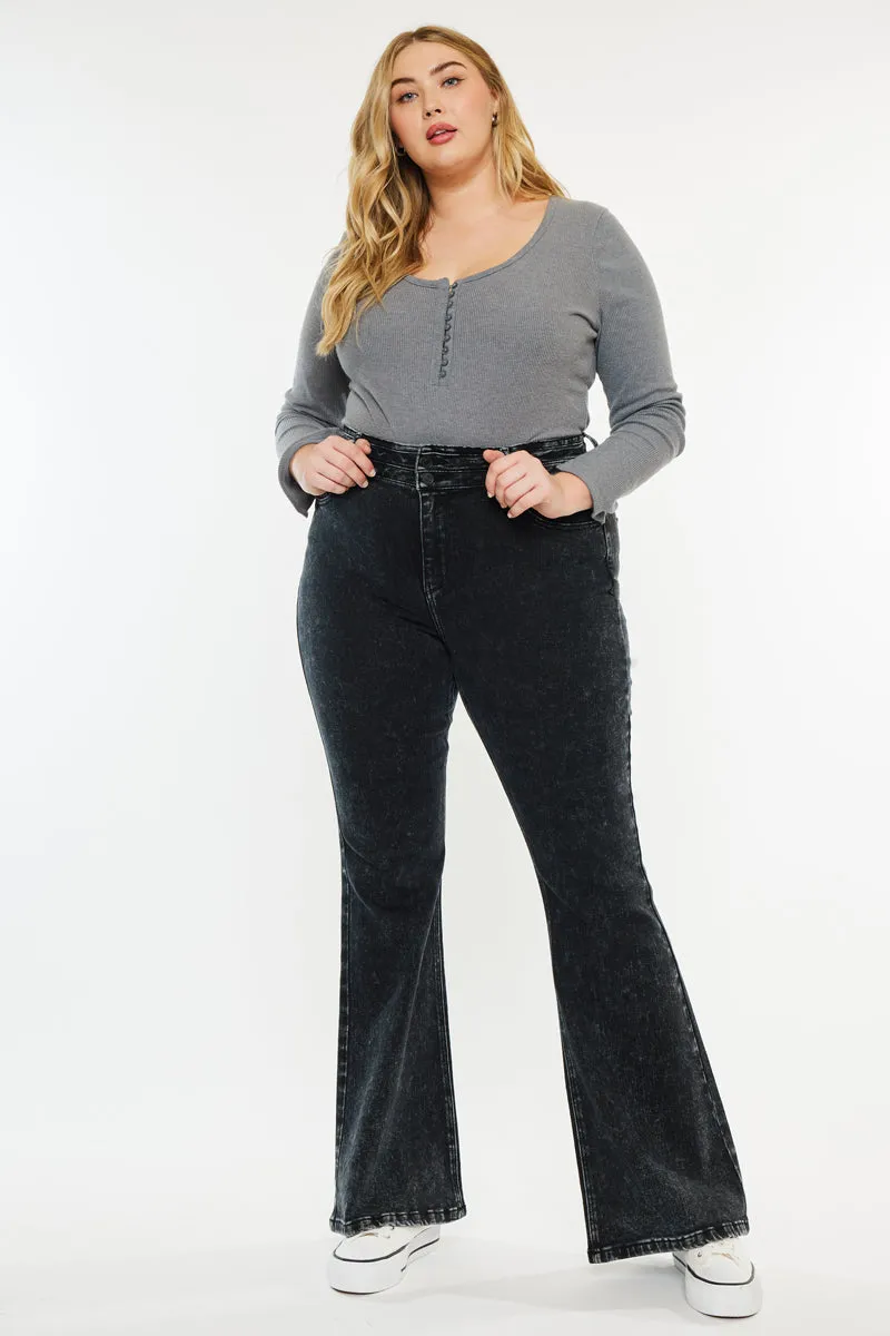 Soraya Ultra High Rise Flare Jeans (Plus Size)