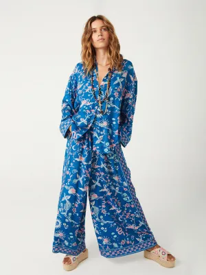 Spell - Desert Bandita Wide Leg Pant - Cobalt